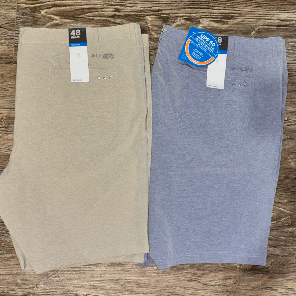 Men’s Columbia PFG Flat front Shorts😀 Bundle of 2 with TAGS - Picture 8 of 10